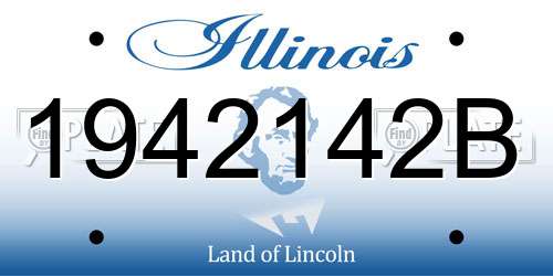 1942142B Illinois License Plate