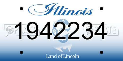 1942234 Illinois License Plate