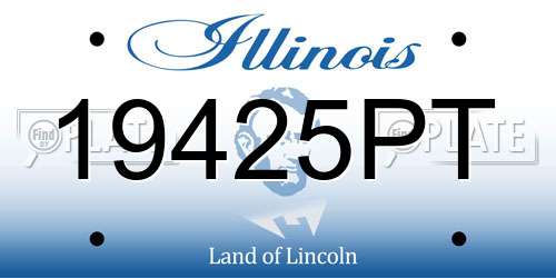 19425PT Illinois License Plate