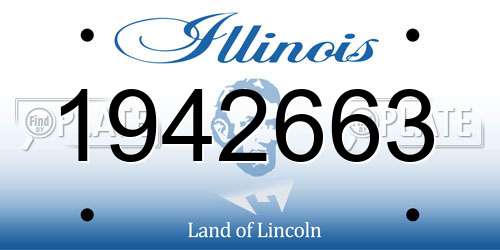 1942663 Illinois License Plate