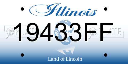 19433FF Illinois License Plate