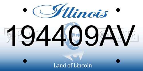 194409AV Illinois License Plate