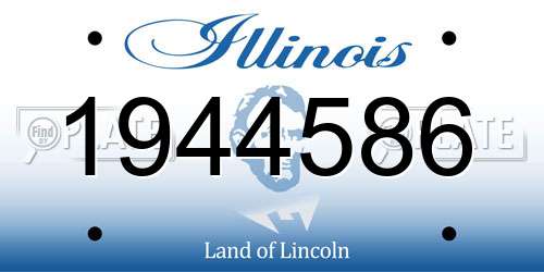 1944586 Illinois License Plate