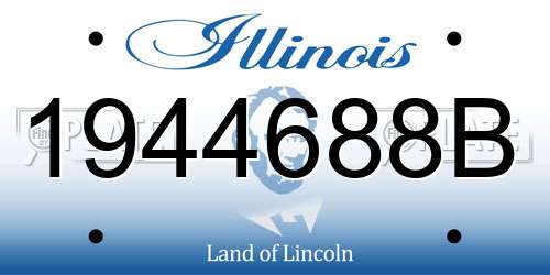 1944688B Illinois License Plate