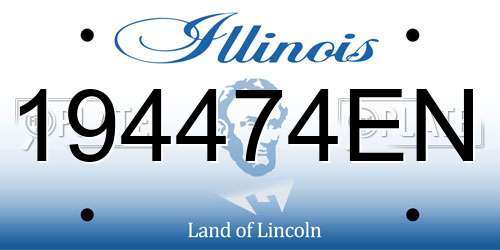 194474EN Illinois License Plate