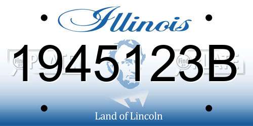 1945123B Illinois License Plate