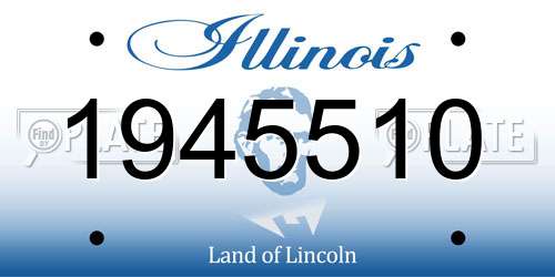 1945510 Illinois License Plate