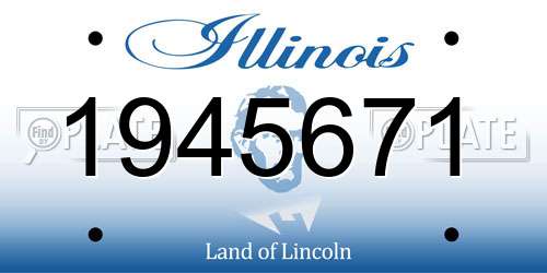 1945671 Illinois License Plate