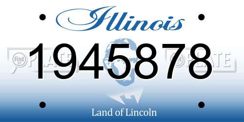 1945878 Illinois License Plate