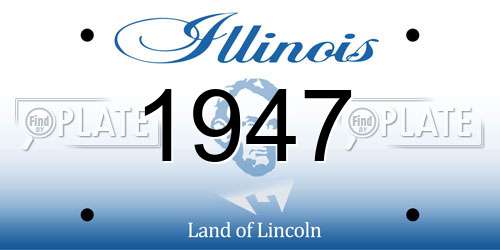 1947 Illinois License Plate