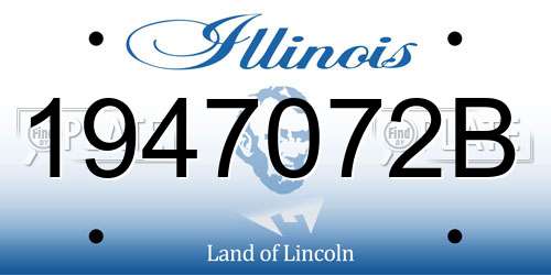 1947072B Illinois License Plate