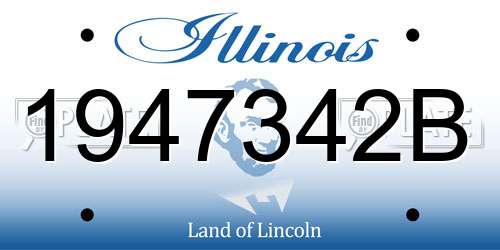 1947342B Illinois License Plate