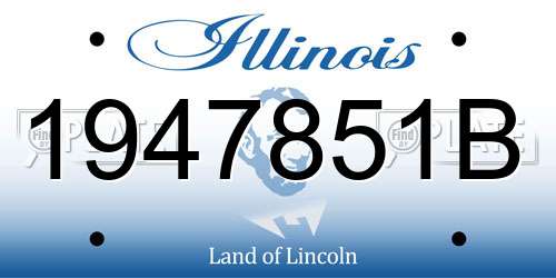 1947851B Illinois License Plate