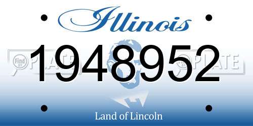 1948952 Illinois License Plate