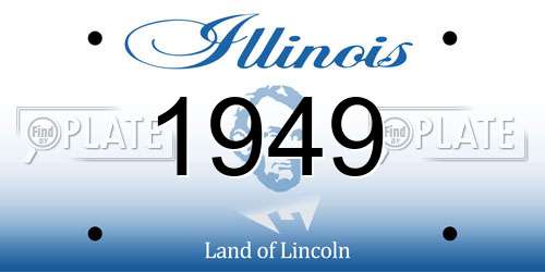 1949 Illinois License Plate