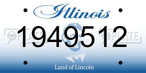 1949512 Illinois License Plate