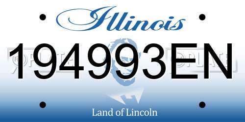 194993EN Illinois License Plate
