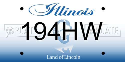 194HW Illinois License Plate