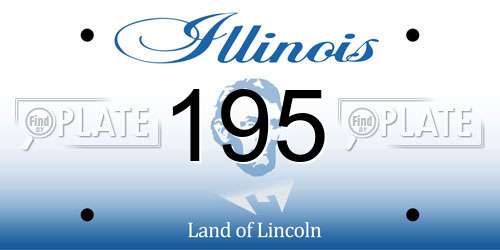 195 Illinois License Plate