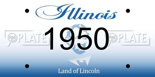 1950 Illinois License Plate