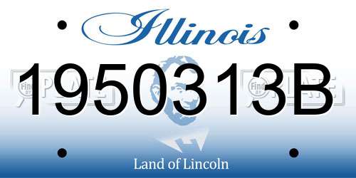 1950313B Illinois License Plate
