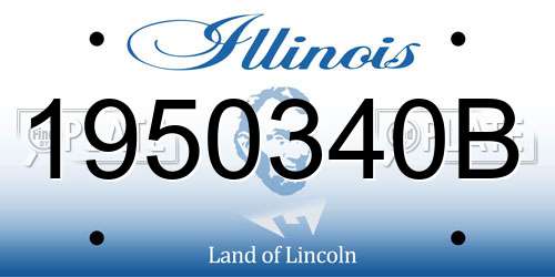 1950340B Illinois License Plate
