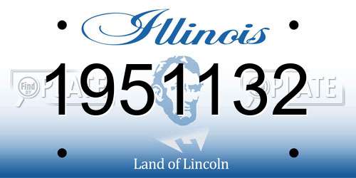 1951132 Illinois License Plate