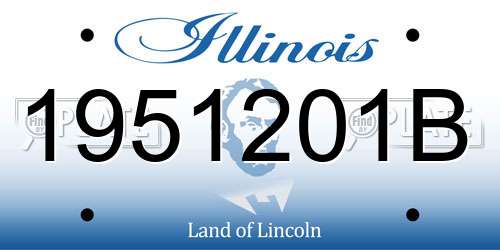 1951201B Illinois License Plate