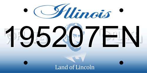 195207EN Illinois License Plate