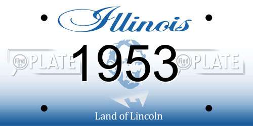 1953 Illinois License Plate