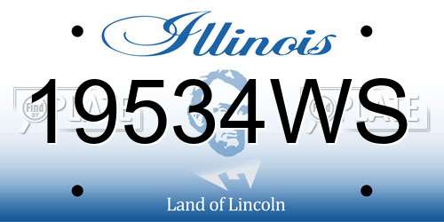 19534WS Illinois License Plate