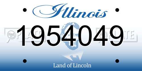 1954049 Illinois License Plate