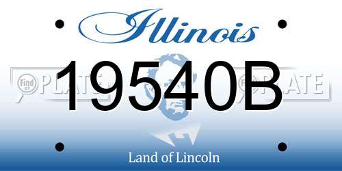 19540B Illinois License Plate