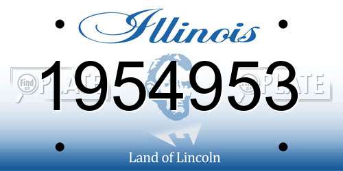 1954953 Illinois License Plate