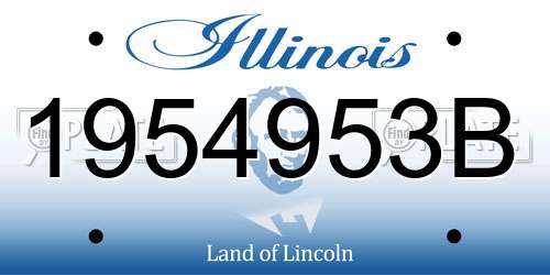 1954953B Illinois License Plate