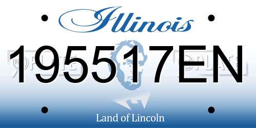 195517EN Illinois License Plate