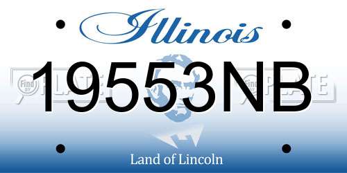 19553NB Illinois License Plate