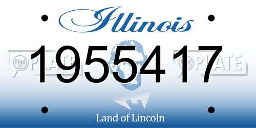 1955417 Illinois License Plate