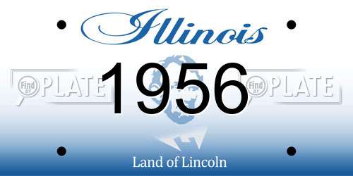 1956 Illinois License Plate
