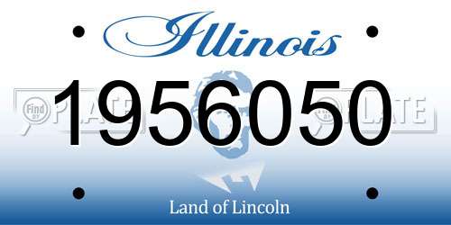 1956050 Illinois License Plate