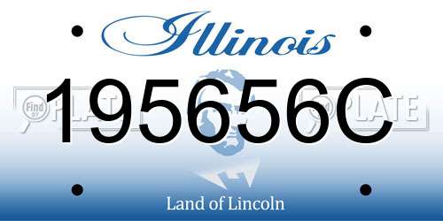 195656C Illinois License Plate