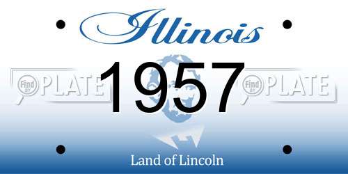 1957 Illinois License Plate