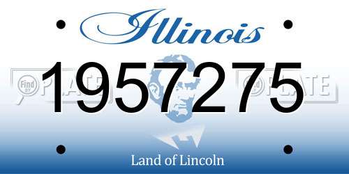 1957275 Illinois License Plate