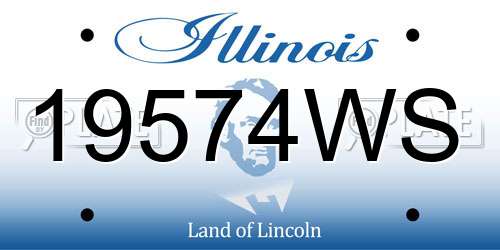 19574WS Illinois License Plate