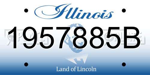 1957885B Illinois License Plate