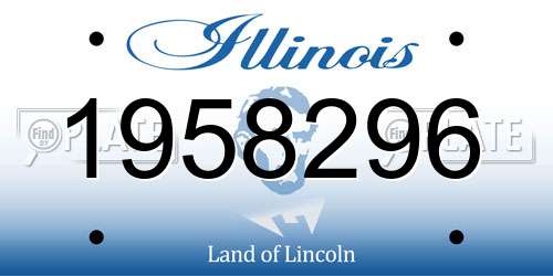 1958296 Illinois License Plate