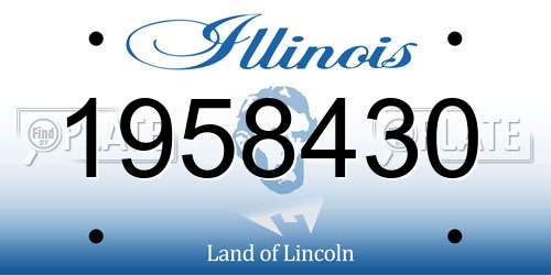1958430 Illinois License Plate
