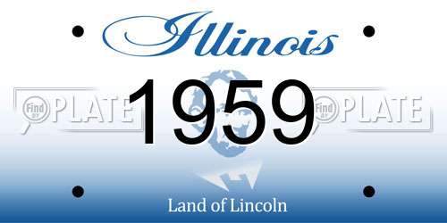 1959 Illinois License Plate