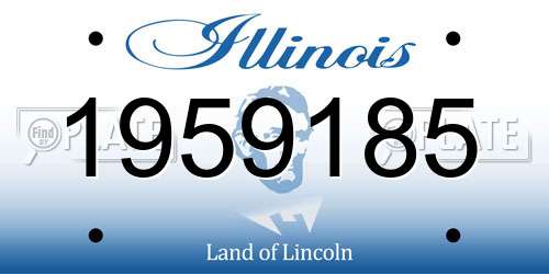 1959185 Illinois License Plate