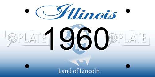 1960 Illinois License Plate